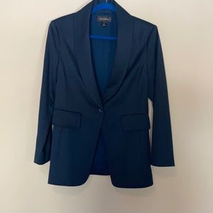 St John Teal Wool Single Button Blazer Sz 6